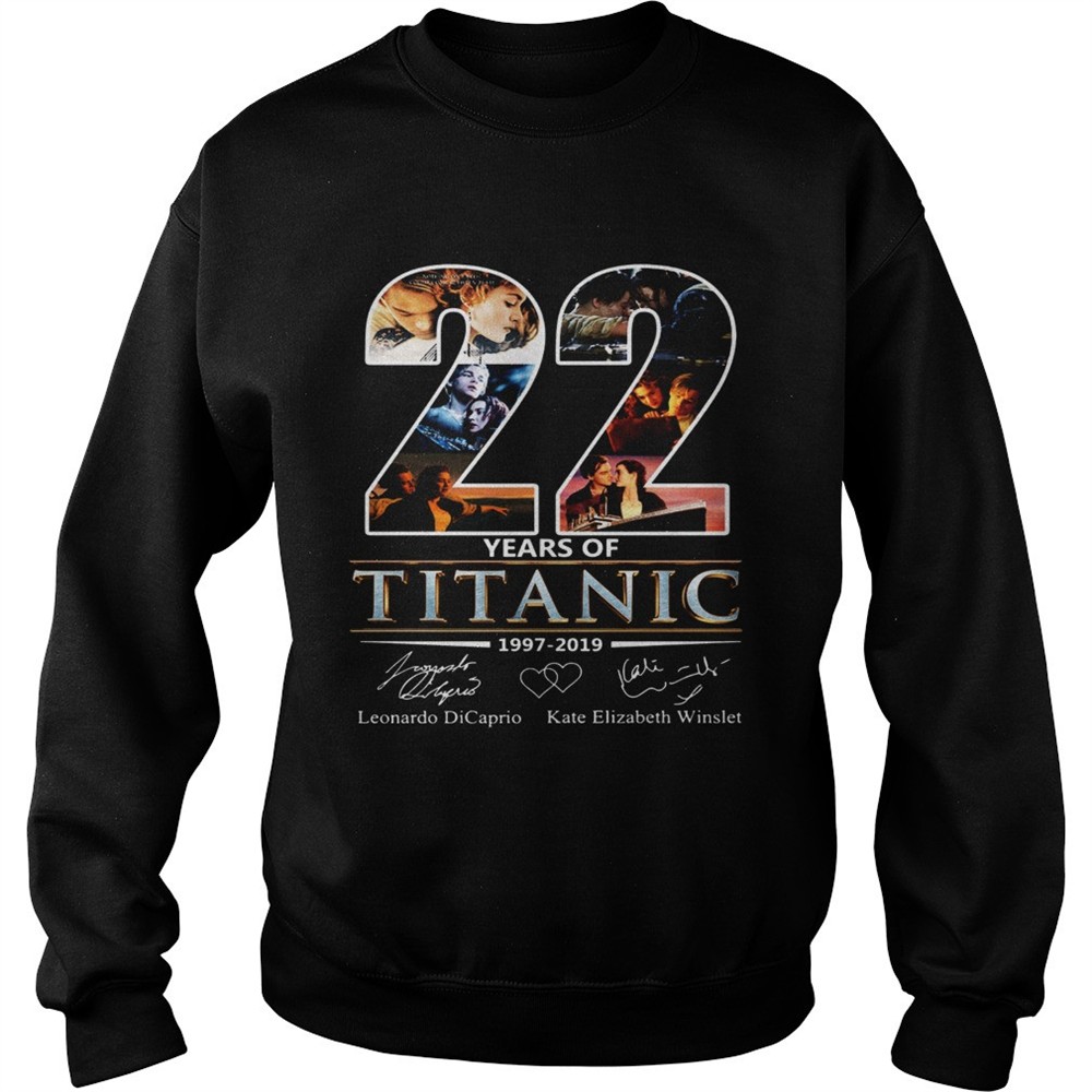 22 Years of Titanic Leonardo Dicaprio Kate Elizabeth Winslet shirt