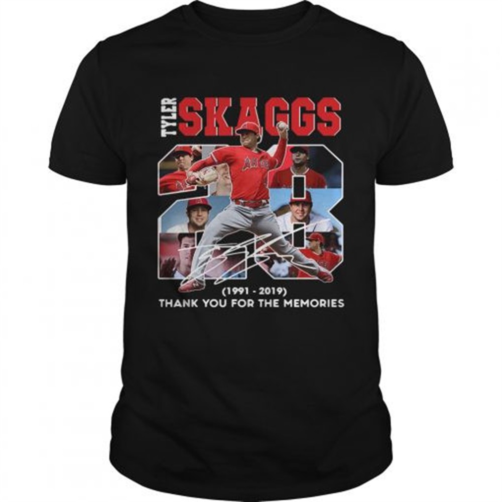 28-years-tyler-skaggs-1991-2019-thank-you-for-the-memories-shirt-orgcio3c 28 Years Tyler Skaggs 1991 2019 thank you for the memories shirt