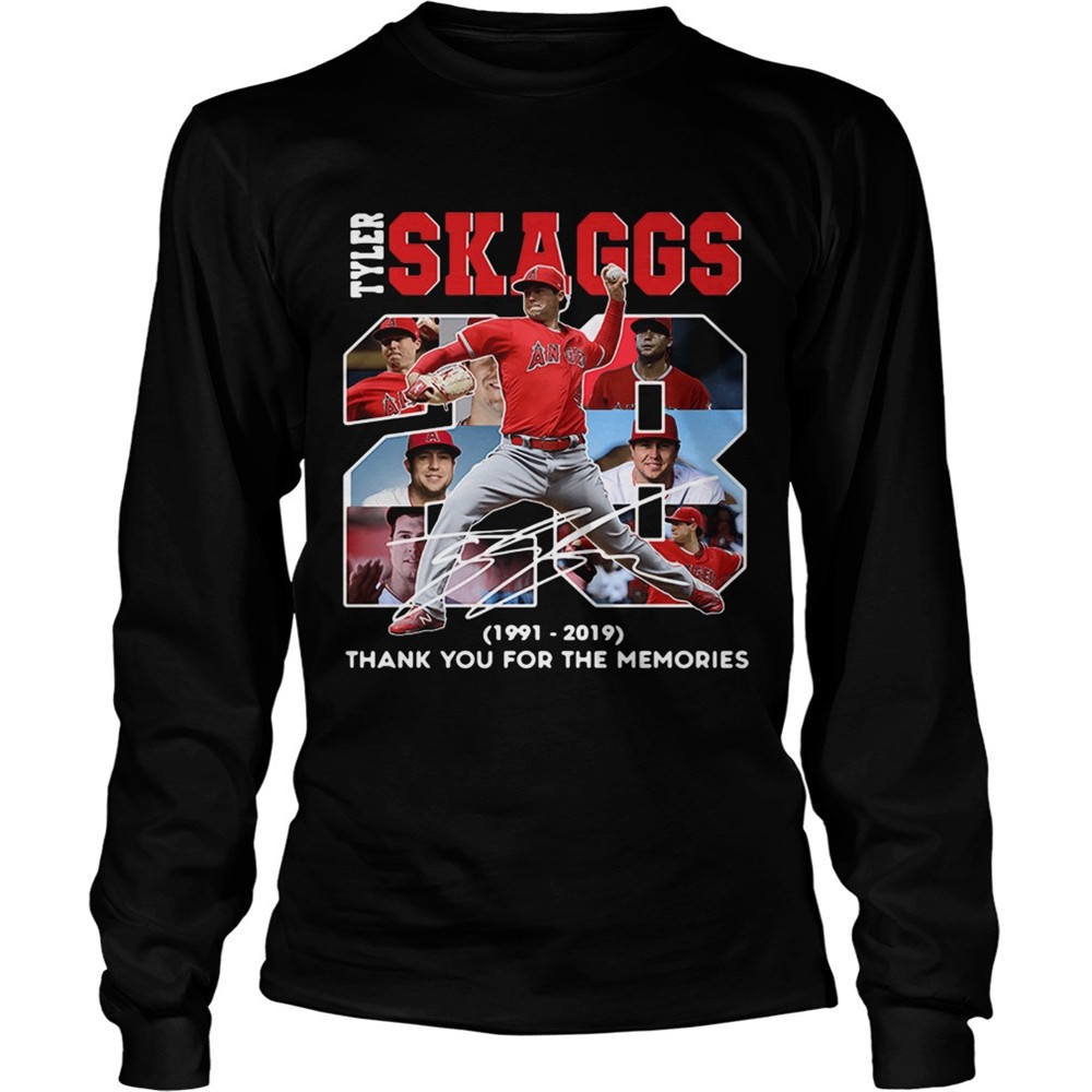 28-years-tyler-skaggs-1991-2019-thank-you-for-the-memories-shirt-orgcio3c 28 Years Tyler Skaggs 1991 2019 thank you for the memories shirt