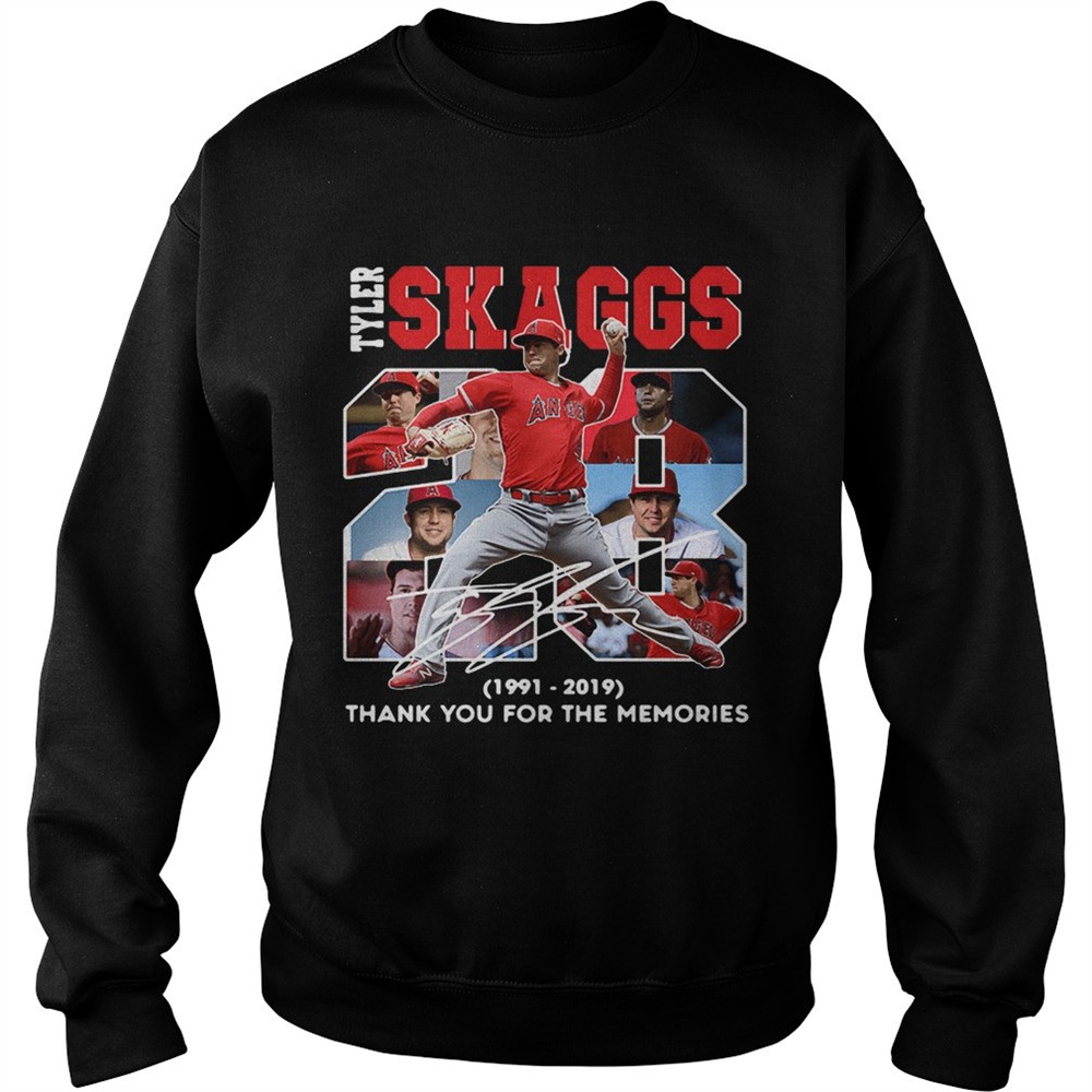 28 Years Tyler Skaggs 1991 2019 thank you for the memories shirt