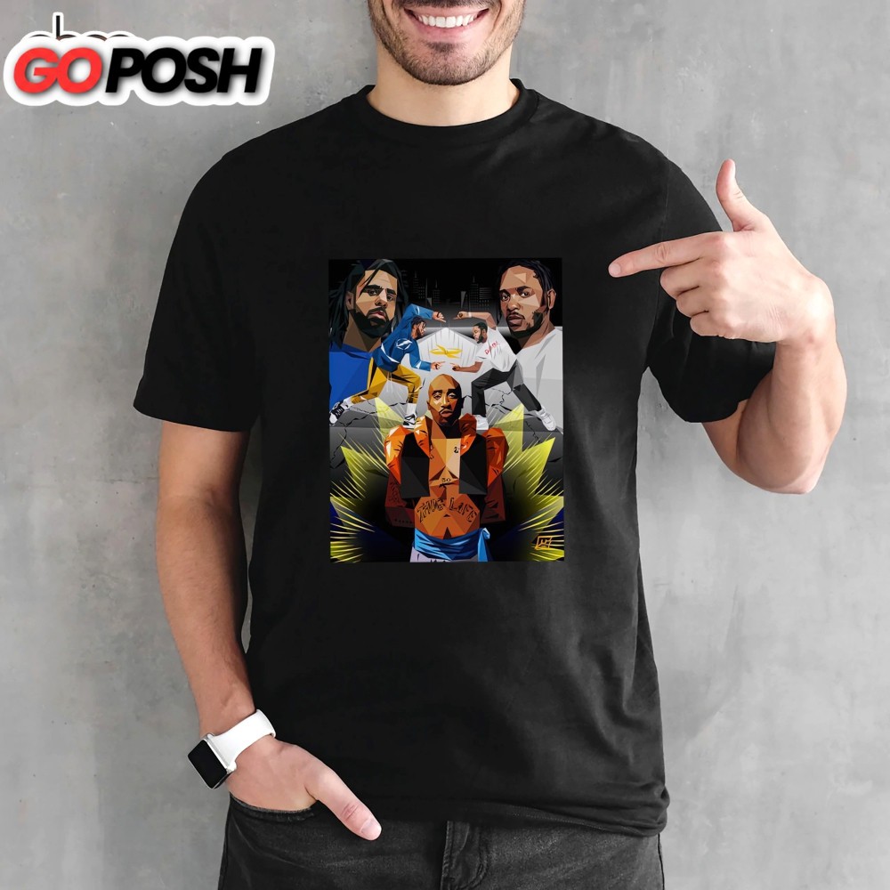 2pac Makaveli Back Hip-hop T-Shirt