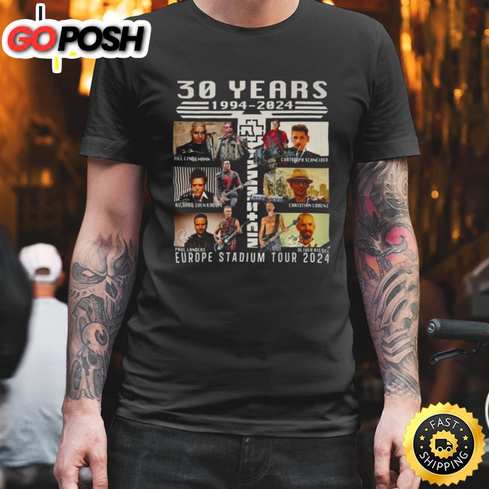 30 Years 1994-2025 Rammstein Europe Stadium Tour 2025 Shirt
