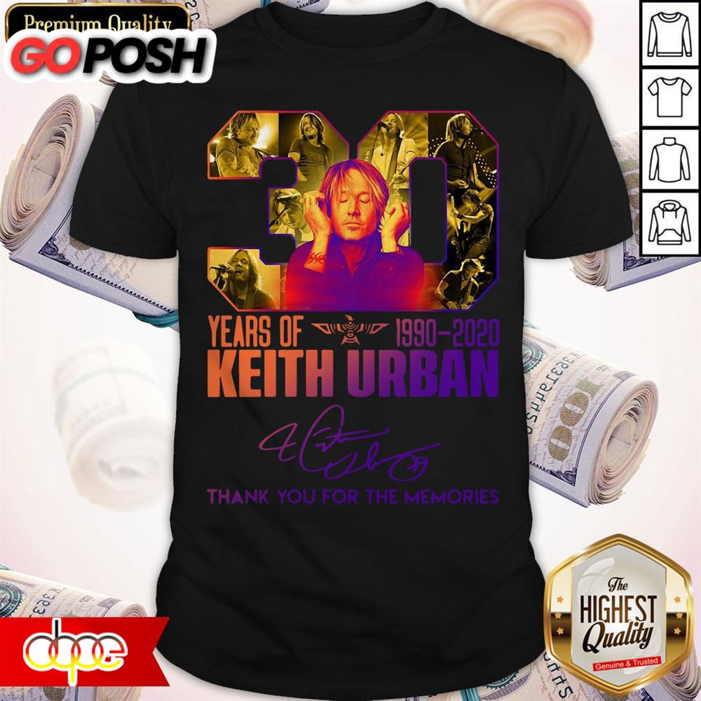 30 Years Of Keith Urban 1990 2025 Signature Thank You For The Me Black Tshirt