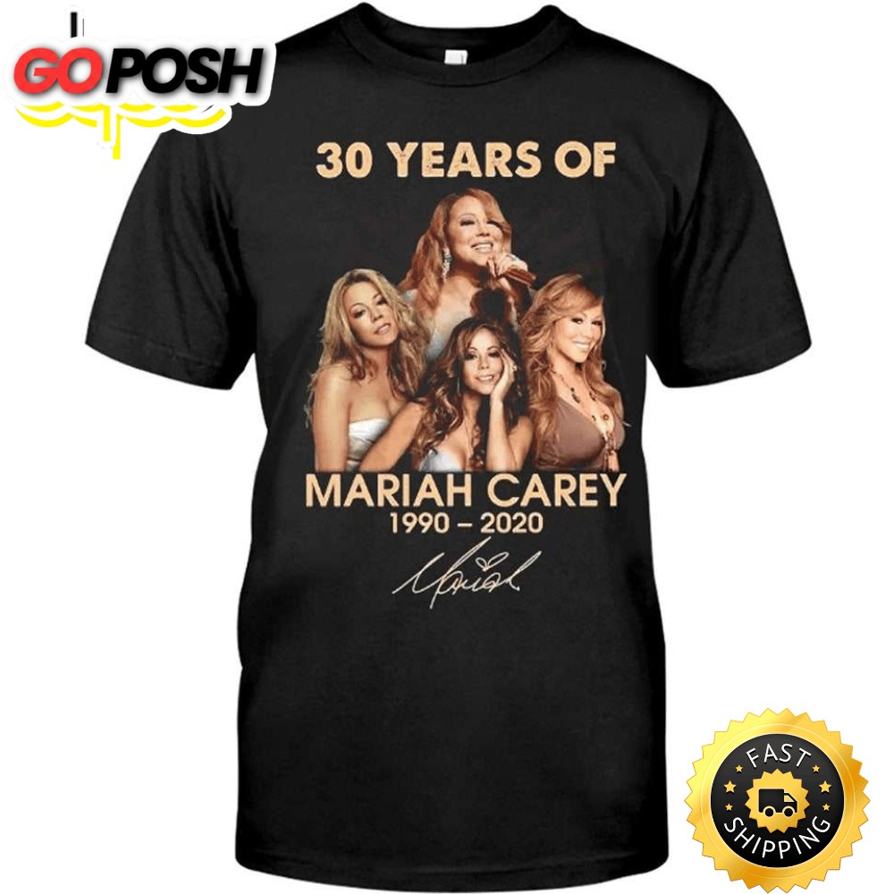 30 Years Of Mariah Carey 1990 2025 Signature T-shirt
