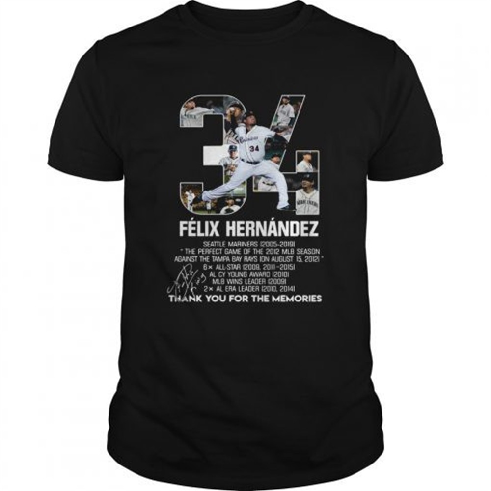 34-felix-hernandez-all-awards-thank-you-for-the-memories-shirt-mtgcbkob 34 Felix Hernandez all awards thank you for the memories shirt