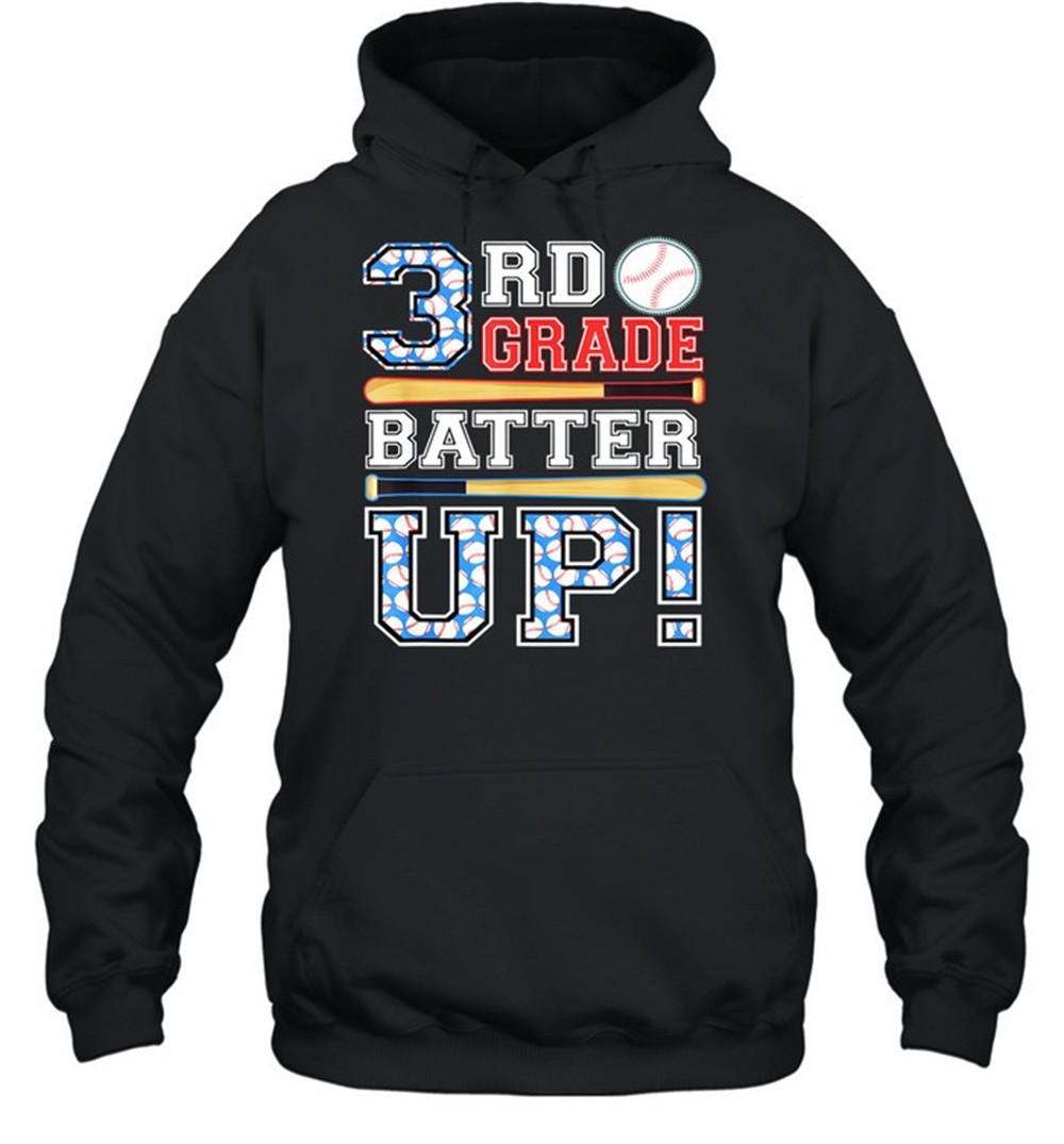 3rd Grade Batter Up Baseball-Third Grade Back To School shirt