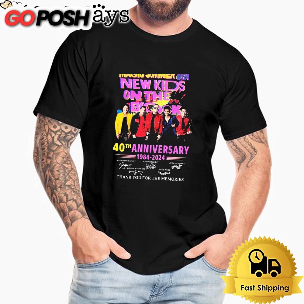 40Th Anniversary New Kids On The Block Magic Summer 2024 Unisex T-Shirt