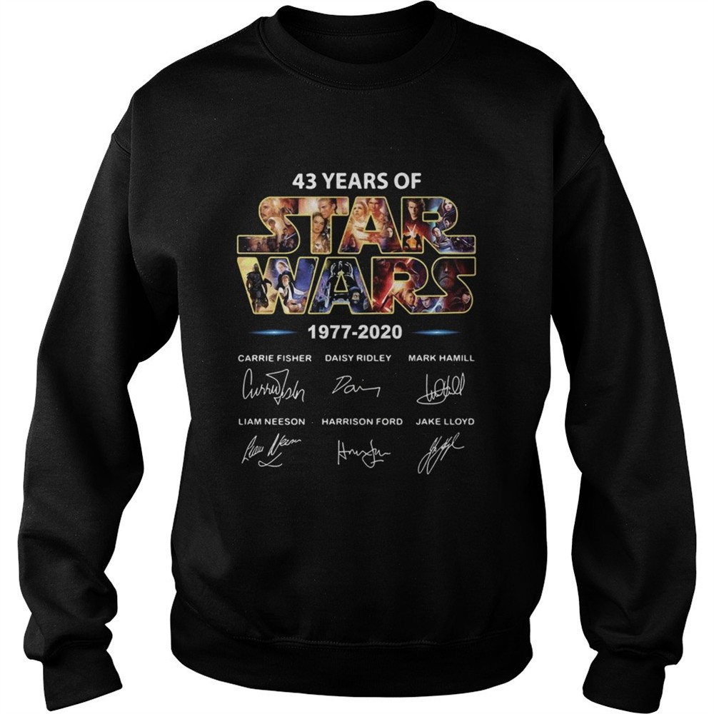 43 years of Star Wars 1977 2020 signature shirt