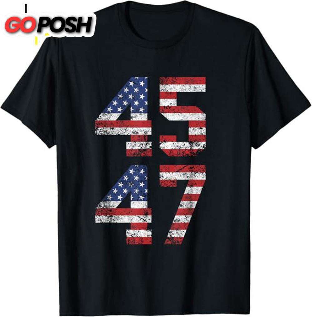 45 47 American Flag Unisex T-shirt