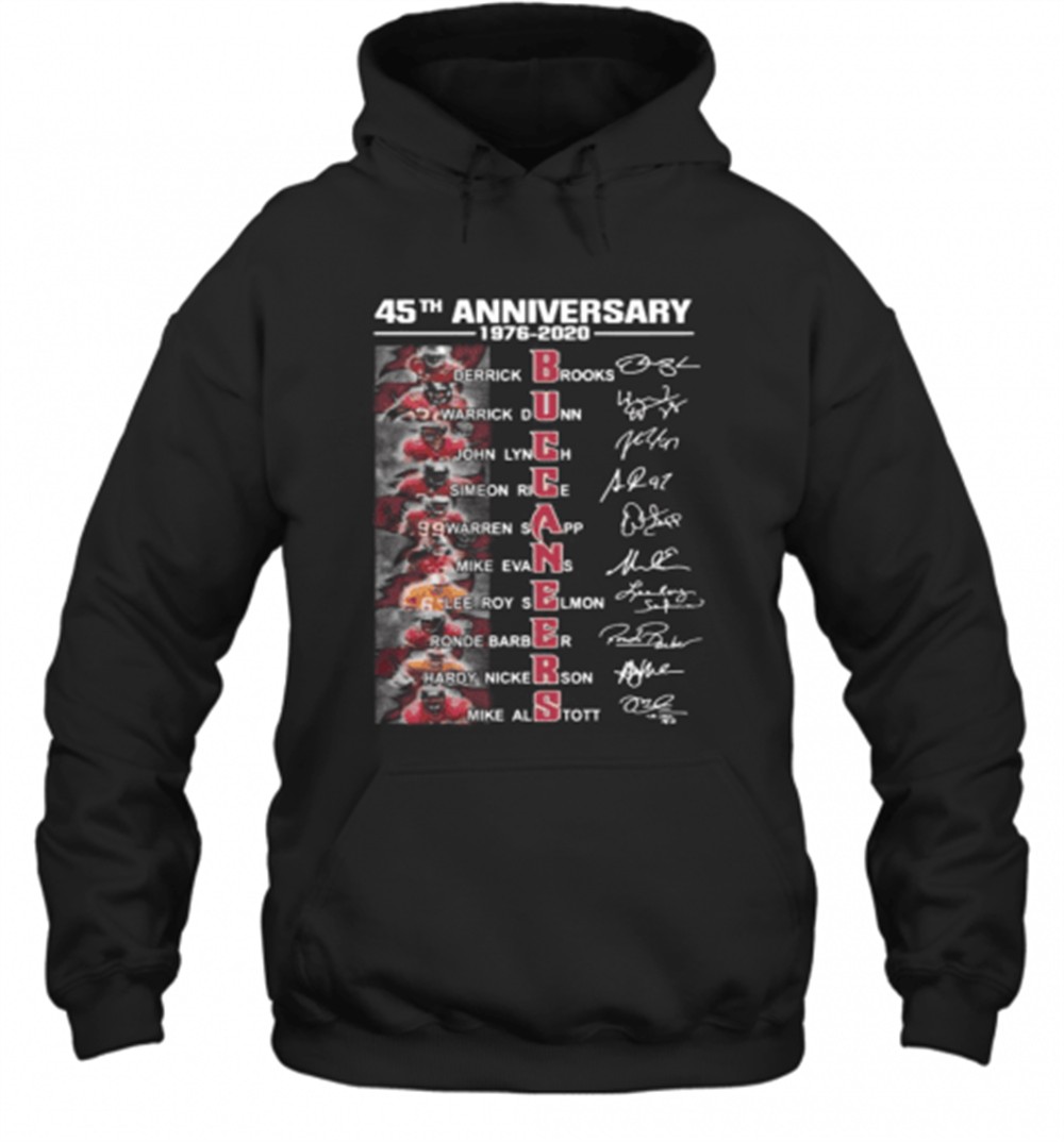 45Th Anniversary 1976 2020 Buccaneers Signatures T-Shirt