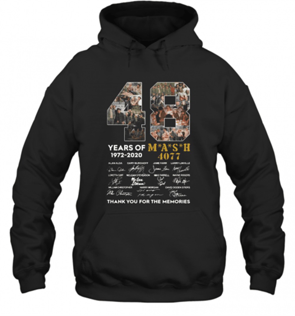48 Years Of 1972 2020 Mash 4077 Signatures Thank You For The Memories T-Shirt