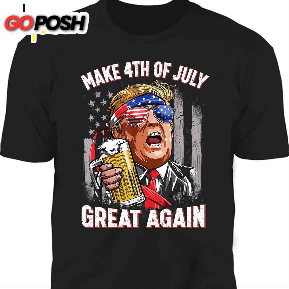 4th Of July Unisex Shirt Trump 2024 Great Maga Shirt Independence Day Shirt Dark