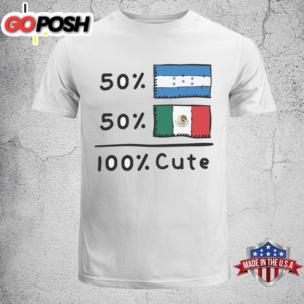 50% Honduran Plus 50% Mexican Equals 100% Cute Honduras Mexico Flags Infant Toddler T-Shirt
