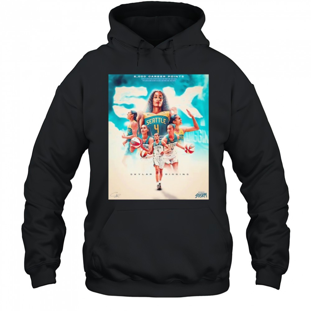 5000 career points Skylar Diggins shirt