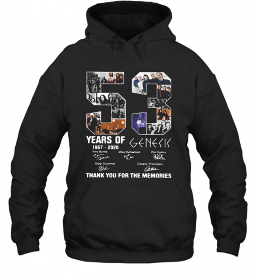 53 Years Of 1967 2020 Genesis Thank You For The Memories T-Shirt