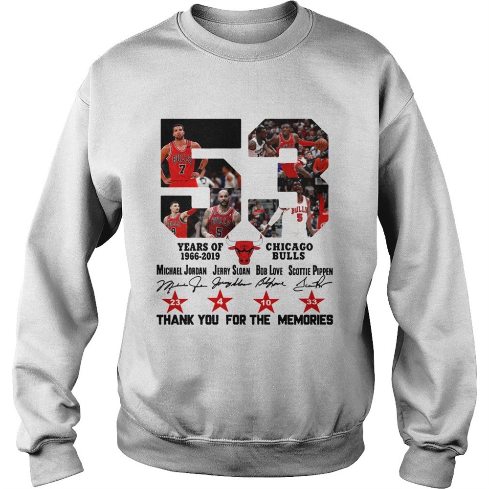 53 Years of Chicago Bulls 1966 2019 shirt