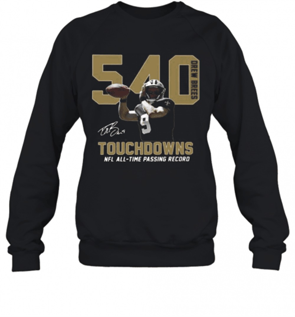 540-drew-brees-touchdowns-nfl-all-time-passing-record-signature-t-shirt-ml97y23c 540 Drew Brees Touchdowns Nfl All Time Passing Record Signature T-Shirt