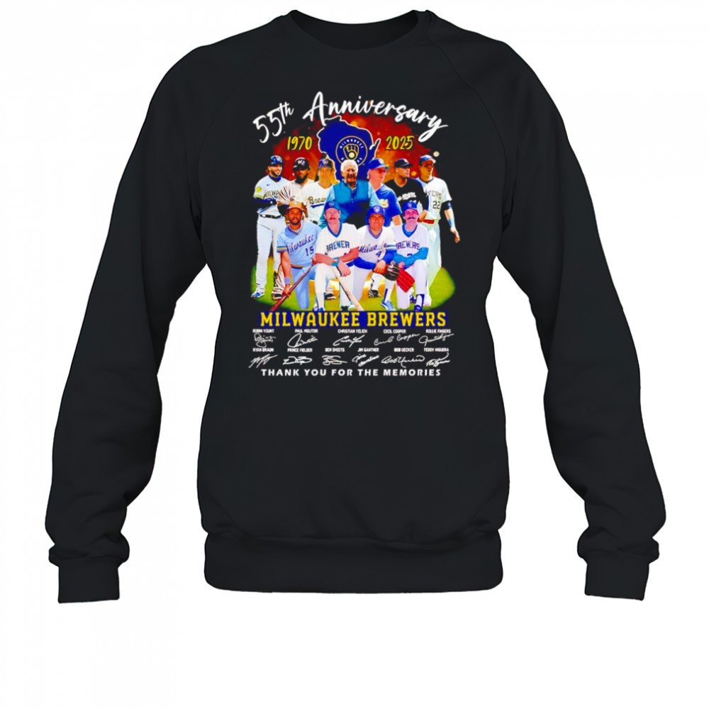 55th-anniversary-1970-2025-milwaukee-brewers-thank-you-for-the-memories-shirt-4idefyp4 55th anniversary 1970 2025 Milwaukee Brewers thank you for the memories shirt