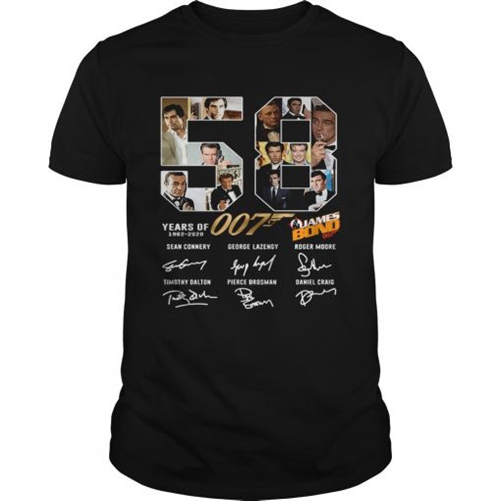 58-years-of-007-bond-1962-2020-shirt-hfl1gc9g 58 years of 007 Bond 1962 2020 shirt
