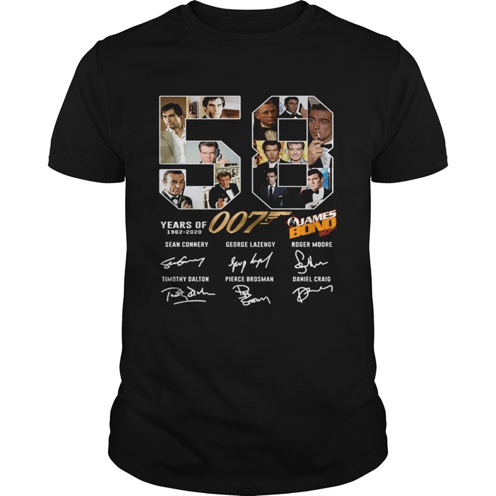 58-years-of-007-bond-1962-2020-shirt-hfl1gc9g 58 years of 007 Bond 1962 2020 shirt