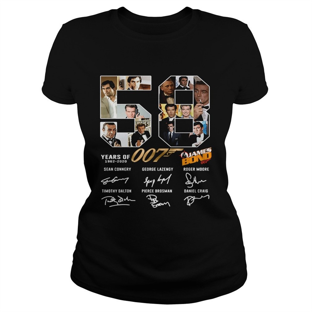 58-years-of-007-bond-1962-2020-shirt-hfl1gc9g 58 years of 007 Bond 1962 2020 shirt