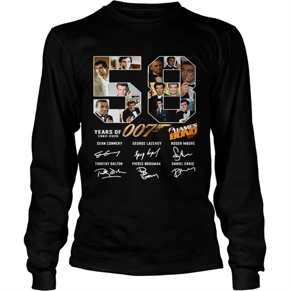 58-years-of-007-bond-1962-2020-shirt-hfl1gc9g 58 years of 007 Bond 1962 2020 shirt