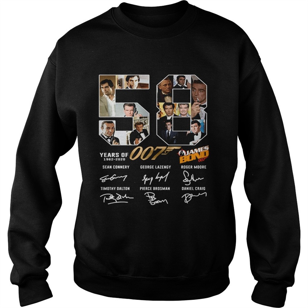 58 years of 007 Bond 1962 2020 shirt