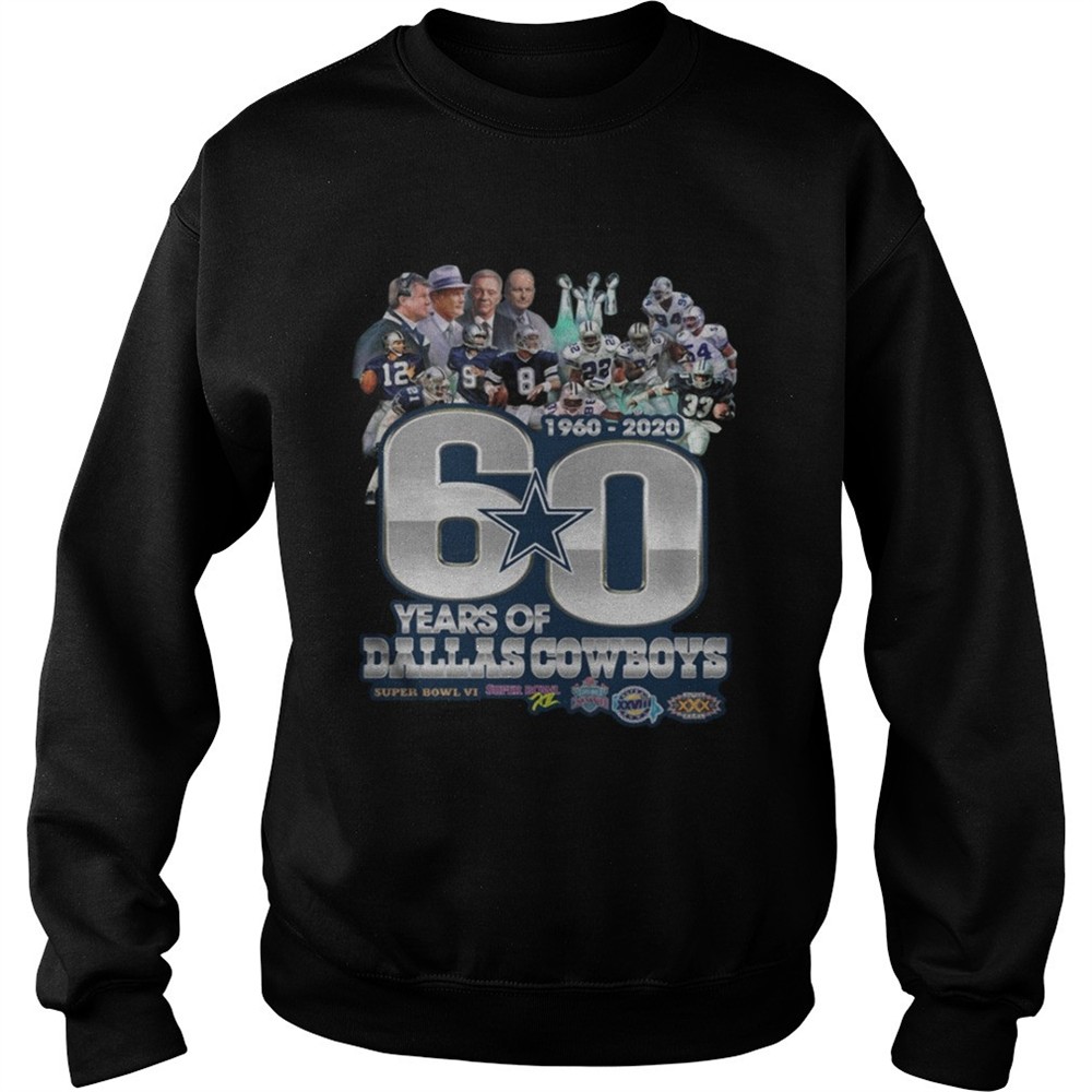 60 years of Dallas Cowboys 1960 2020 Super Bowl 6 shirt