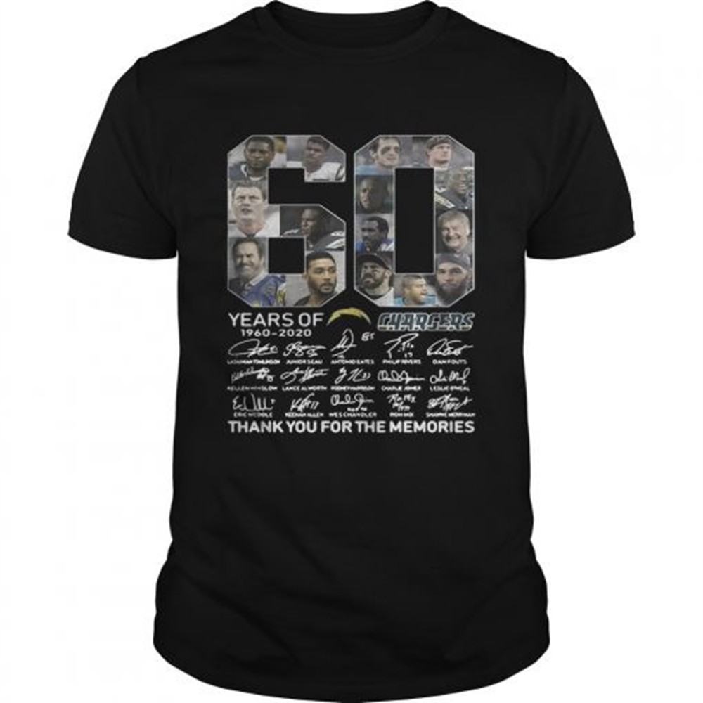 60-years-of-los-angeles-chargers-1960-2020-signature-thank-you-shirt-lzrb19wg 60 years of Los Angeles Chargers 1960 2020 signature thank you shirt