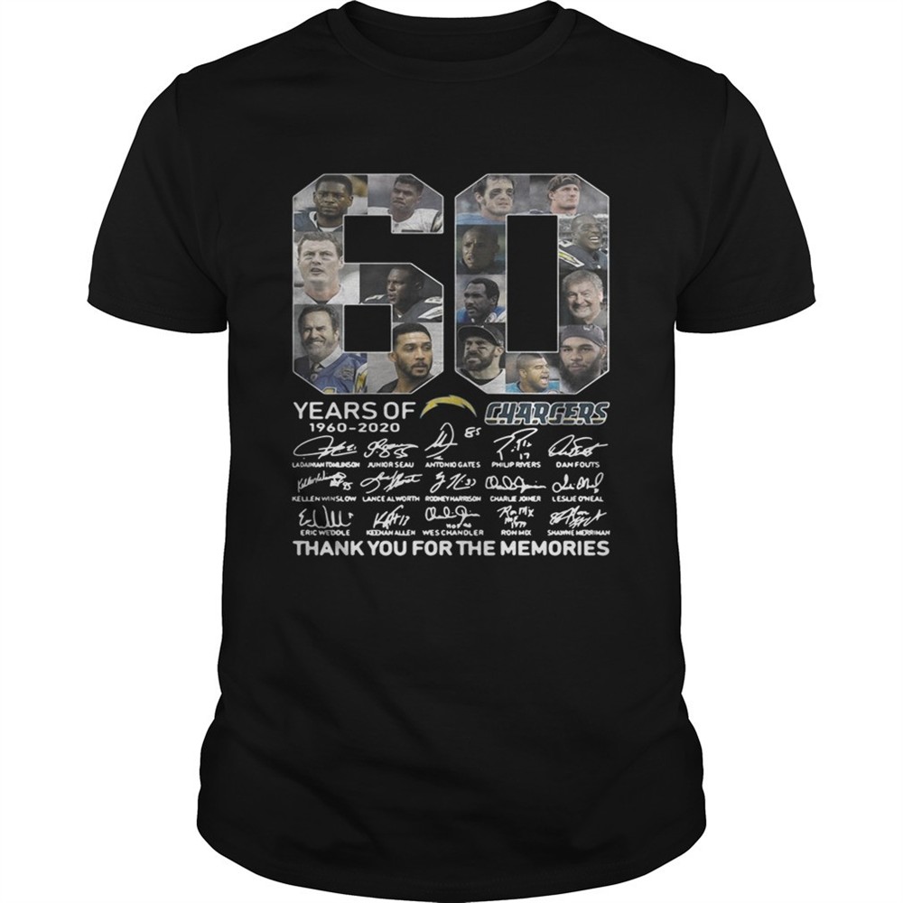 60-years-of-los-angeles-chargers-1960-2020-signature-thank-you-shirt-lzrb19wg 60 years of Los Angeles Chargers 1960 2020 signature thank you shirt