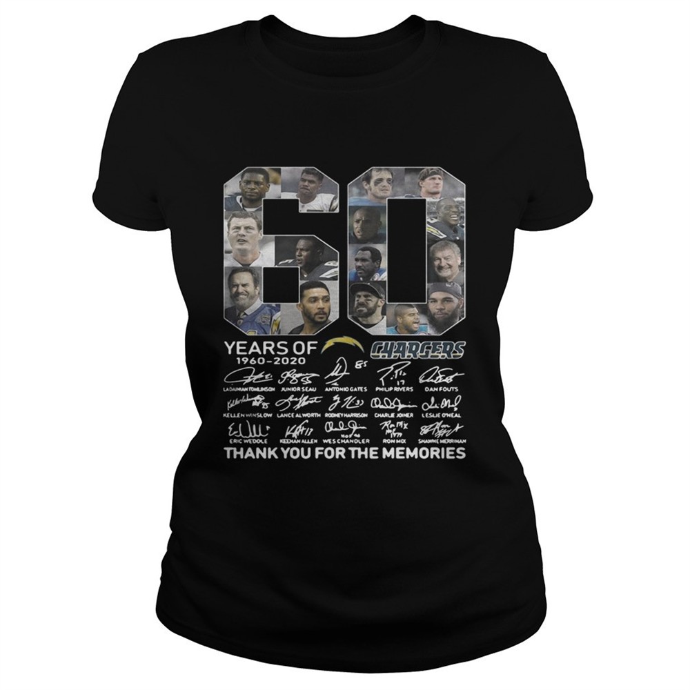 60-years-of-los-angeles-chargers-1960-2020-signature-thank-you-shirt-lzrb19wg 60 years of Los Angeles Chargers 1960 2020 signature thank you shirt