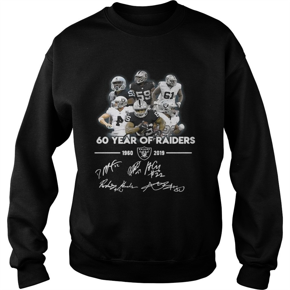 60 Years of Oakland Raiders 19602019 signature shirt