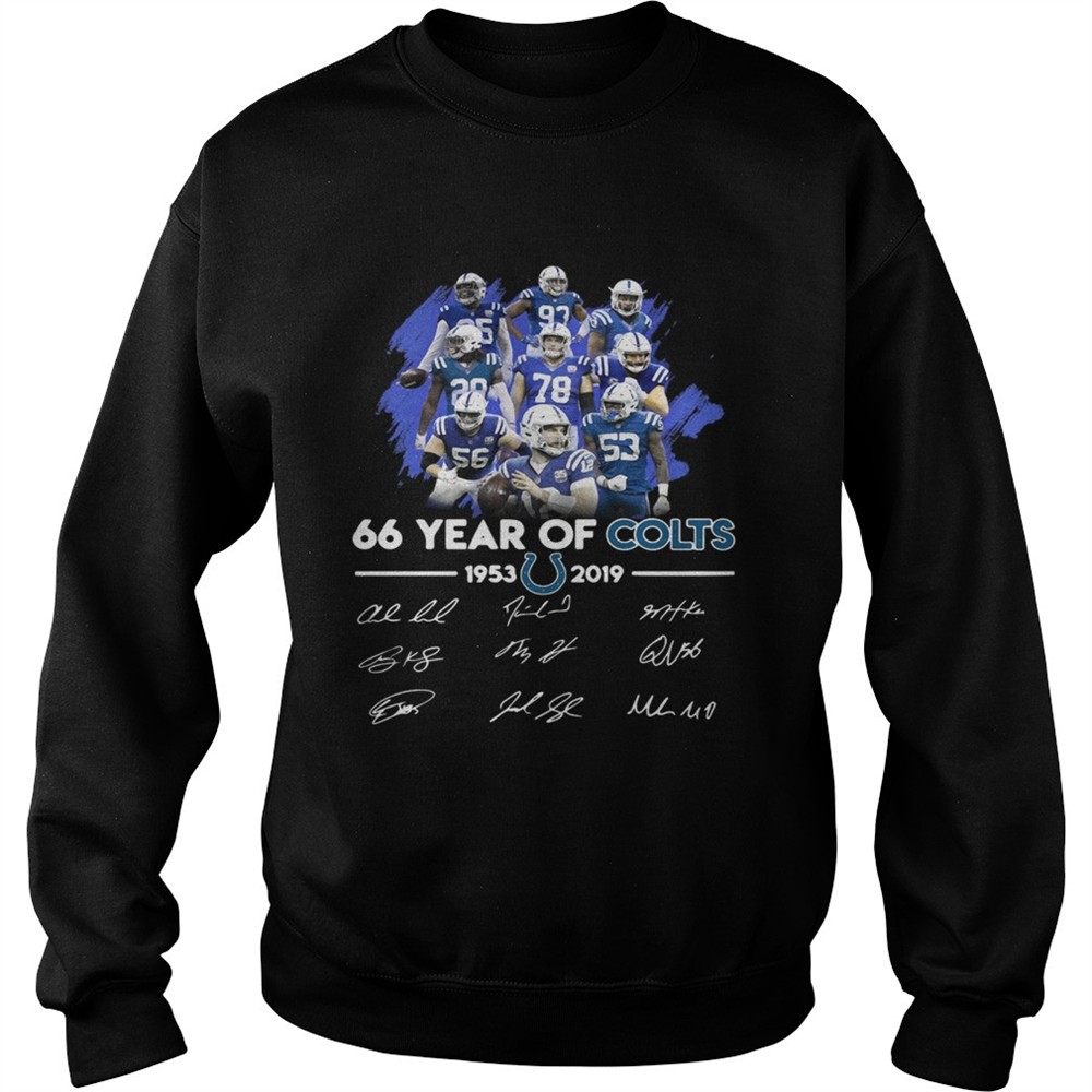 66 years of Colts 19532019 signature shirt