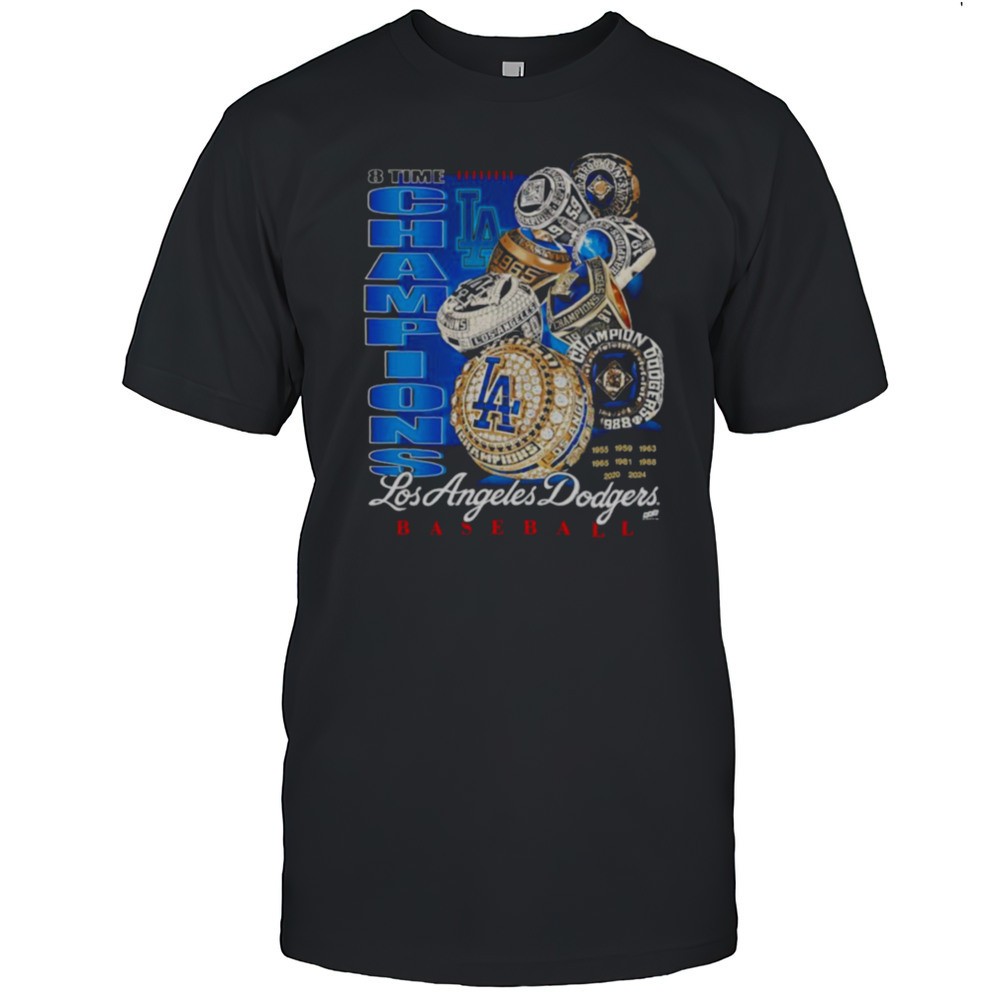 8-time-champions-los-angeles-dodgers-baseball-rings-shirt-185g4mds 8 Time Champions Los Angeles Dodgers Baseball Rings Shirt