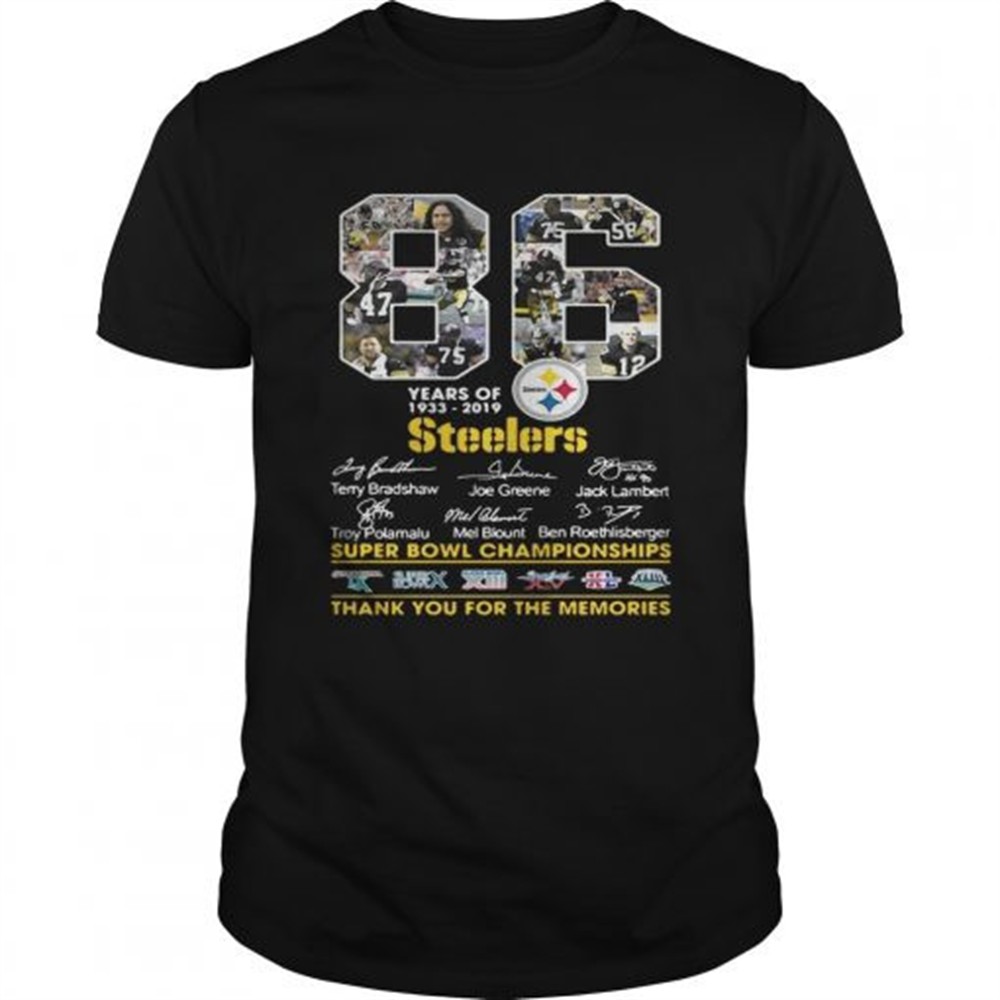 86 years of 19332019 Pittsburgh Steelers Signature shirt