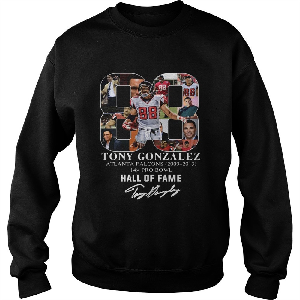 88 Tony Gonzalez Atlanta Falcons Hall Of Fame shirt