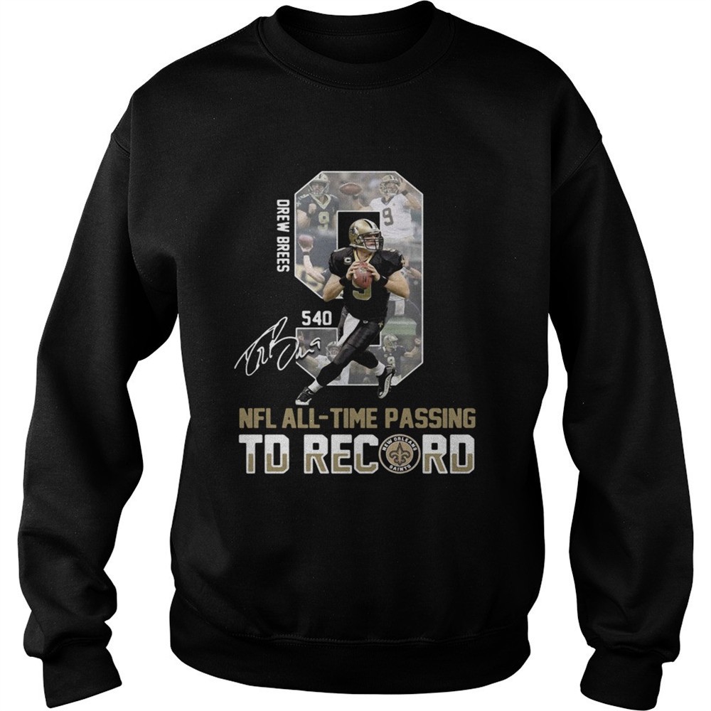 9 Drew Brees NFL AllTime Passing To Record Signature shirt