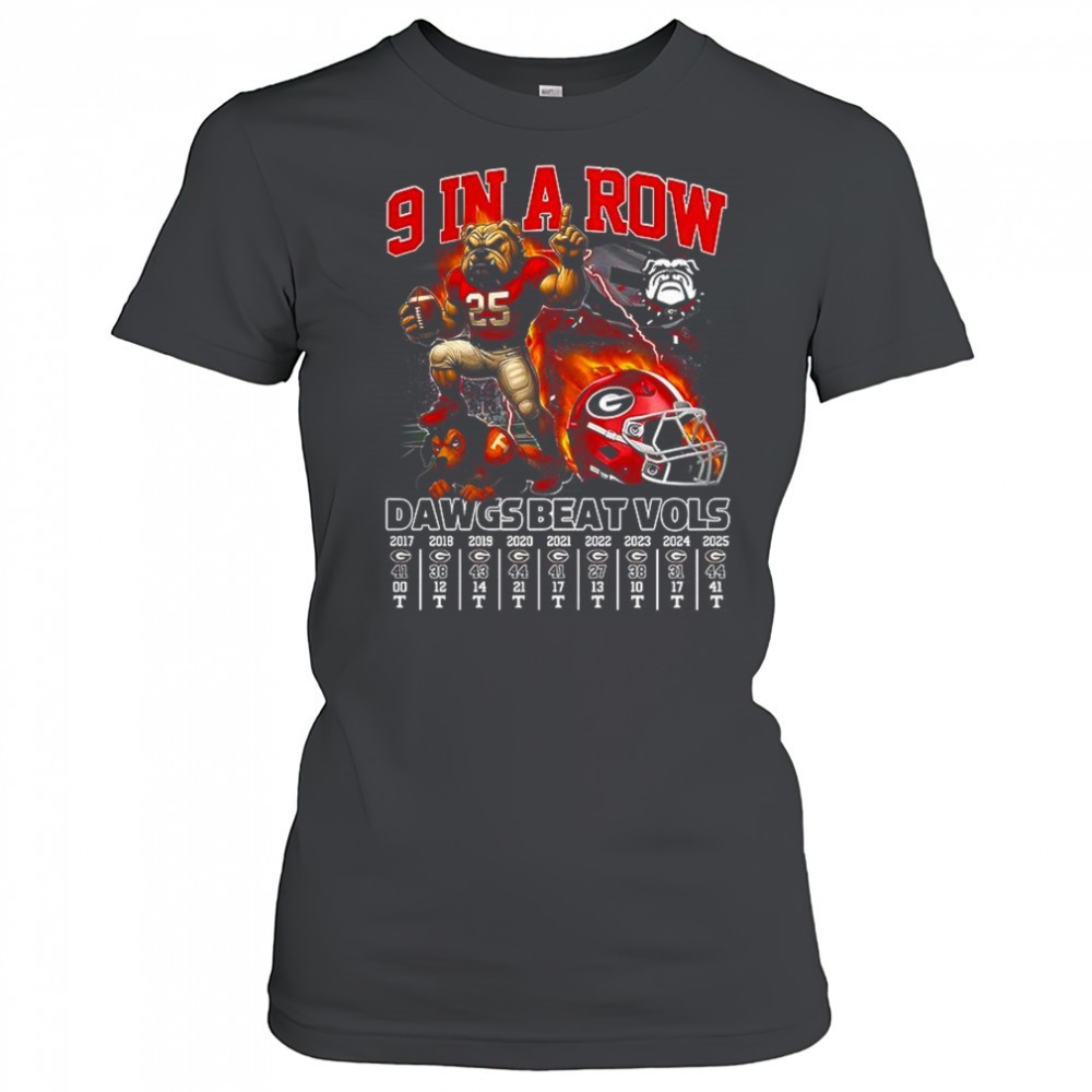 9-in-a-row-georgia-dawgs-beat-vols-mascot-shirt-cuorx9ty 9 in a row Georgia Dawgs beat Vols mascot shirt