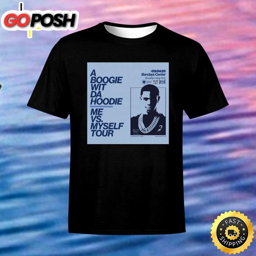 A Boogie Wit Da Hoodie Me vs. Myself Tour Brooklyn New York Black T-shirt