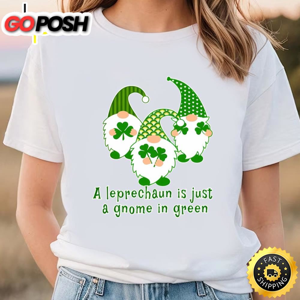 A Leprechaun Is Just A Gnome In Green Cute St Patricks Day T-shirt