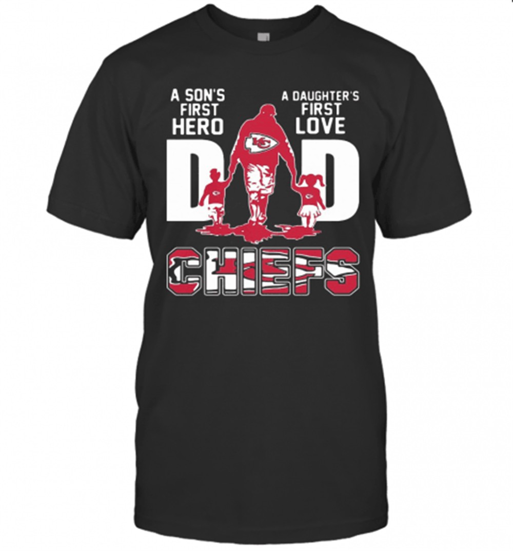 a-sons-first-hero-a-daughters-first-love-dad-kansas-city-chiefs-happy-fathers-da-b90cil4n A SonS First Hero A DaughterS First Love Dad Kansas City Chiefs Happy FatherS Day T-Shirt