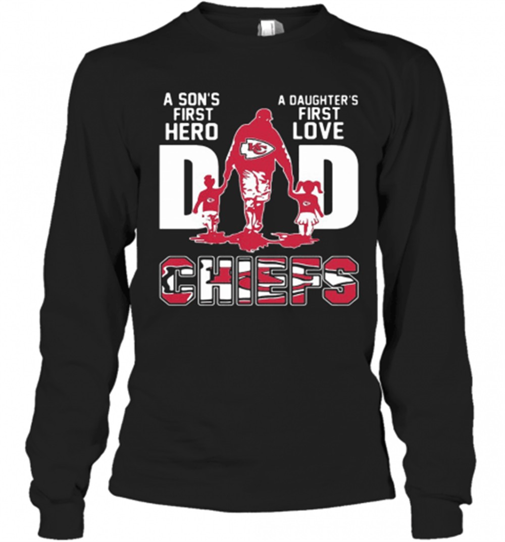 a-sons-first-hero-a-daughters-first-love-dad-kansas-city-chiefs-happy-fathers-da-b90cil4n A SonS First Hero A DaughterS First Love Dad Kansas City Chiefs Happy FatherS Day T-Shirt