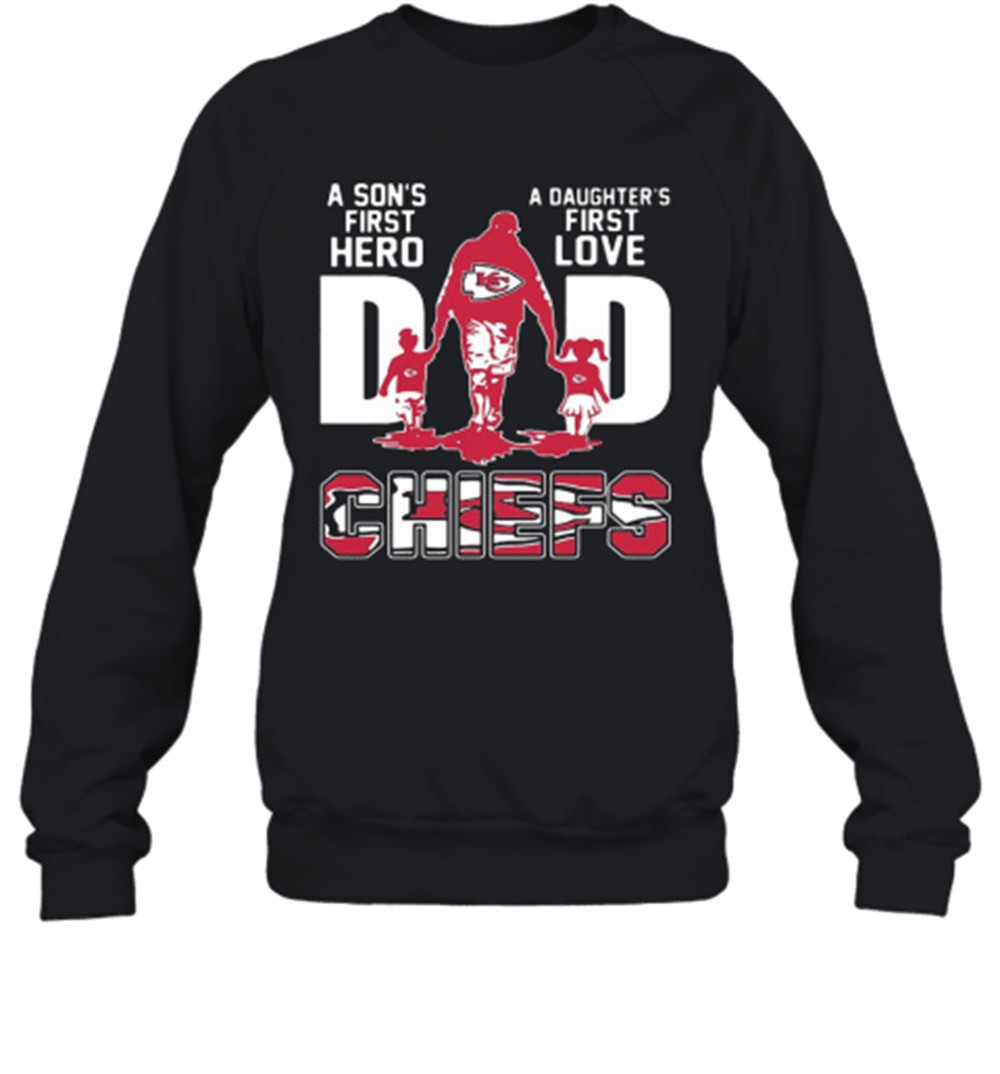 a-sons-first-hero-a-daughters-first-love-dad-kansas-city-chiefs-happy-fathers-da-b90cil4n A SonS First Hero A DaughterS First Love Dad Kansas City Chiefs Happy FatherS Day T-Shirt