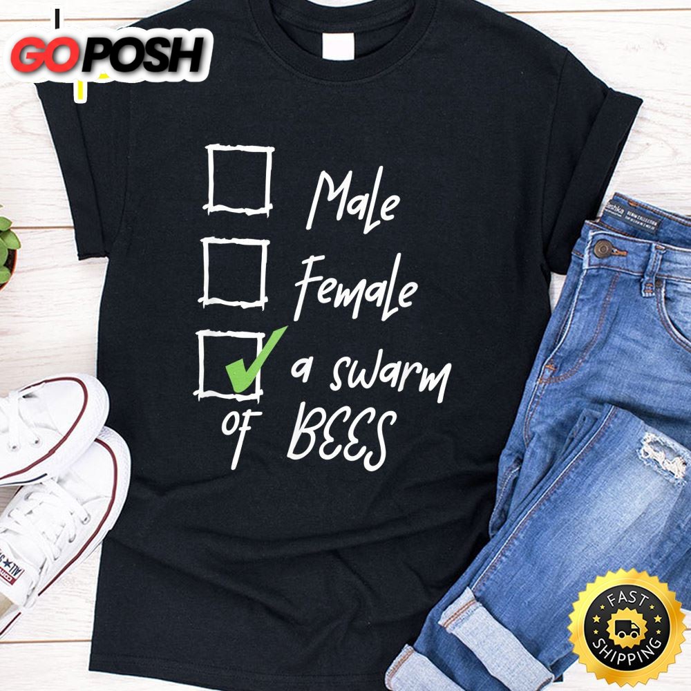 A Swarm Of Bees Nonbinary Pride LGBT Enby Non Binary LGBTQ Valentines Day T-shirt