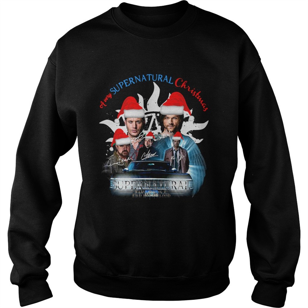 A Very Supernatural Christmas Signatures shirt