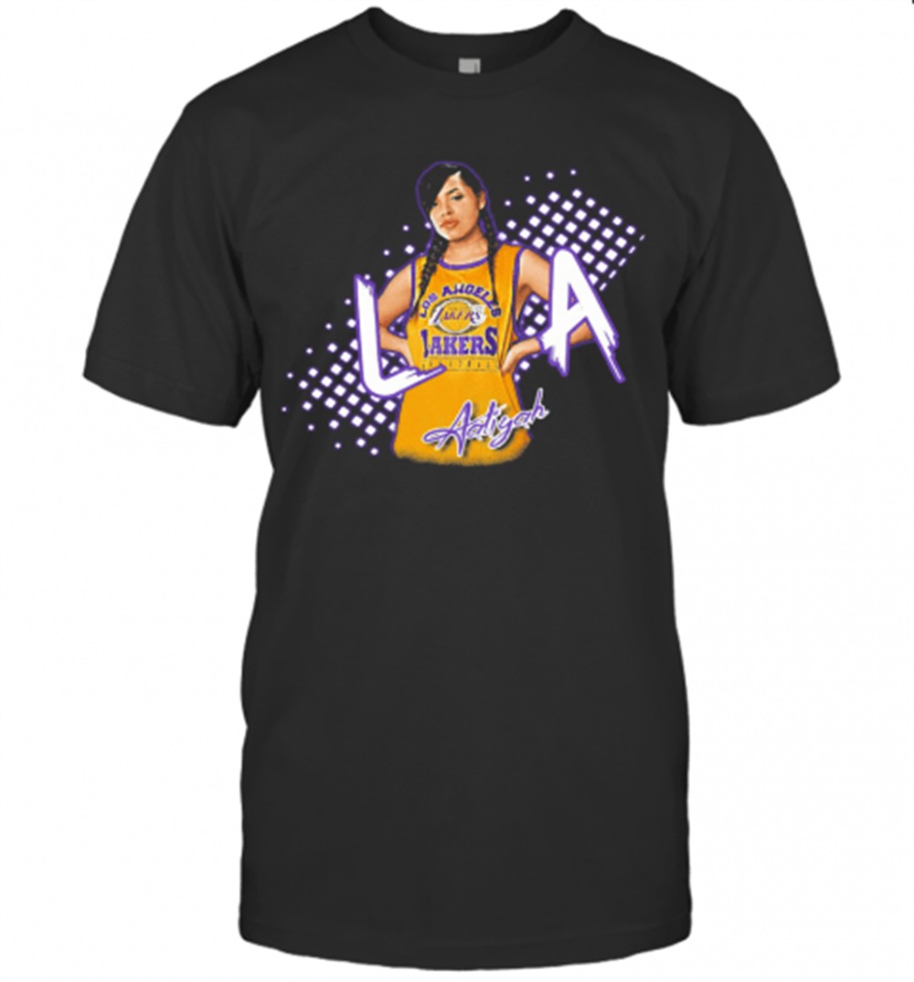 aaliyah-los-angeles-lakers-basketball-t-shirt-s6b374fj Aaliyah Los Angeles Lakers Basketball T-Shirt