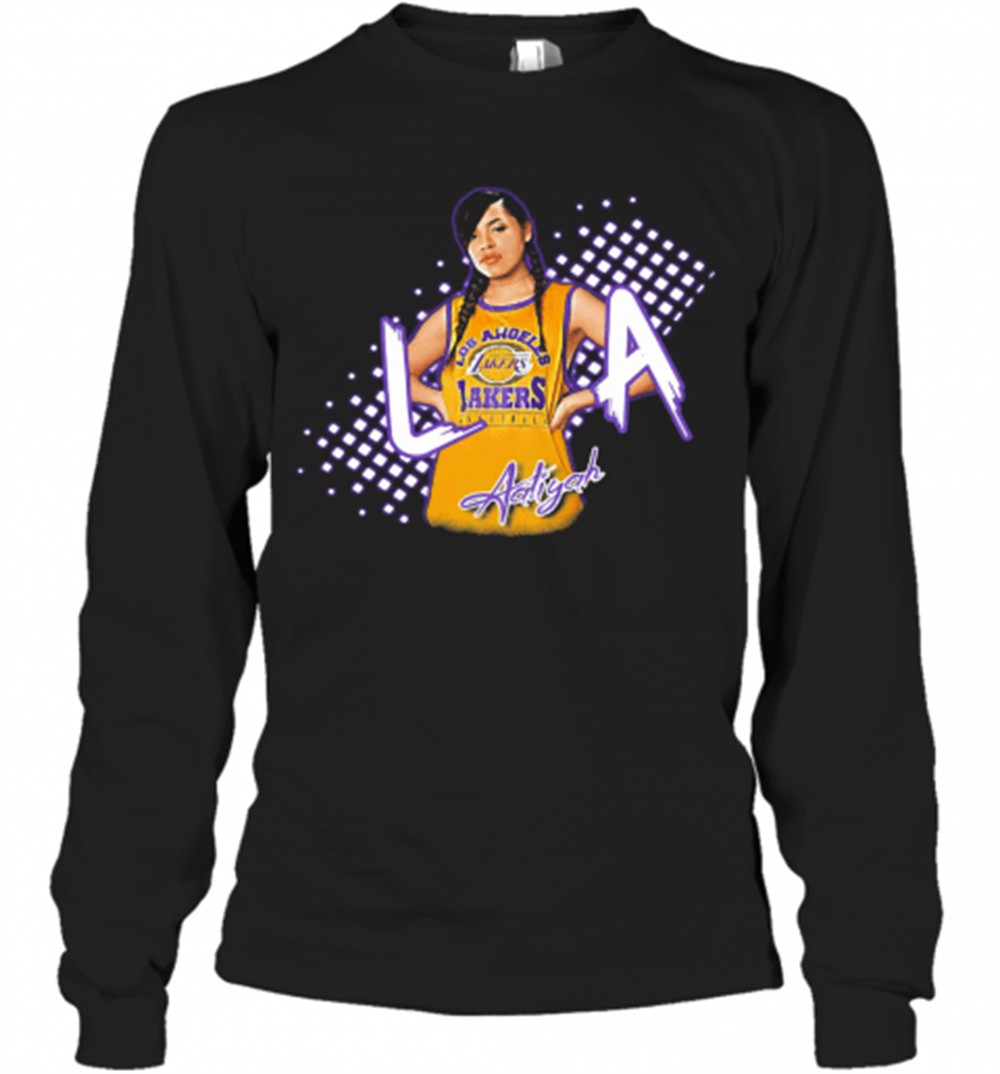 aaliyah-los-angeles-lakers-basketball-t-shirt-s6b374fj Aaliyah Los Angeles Lakers Basketball T-Shirt