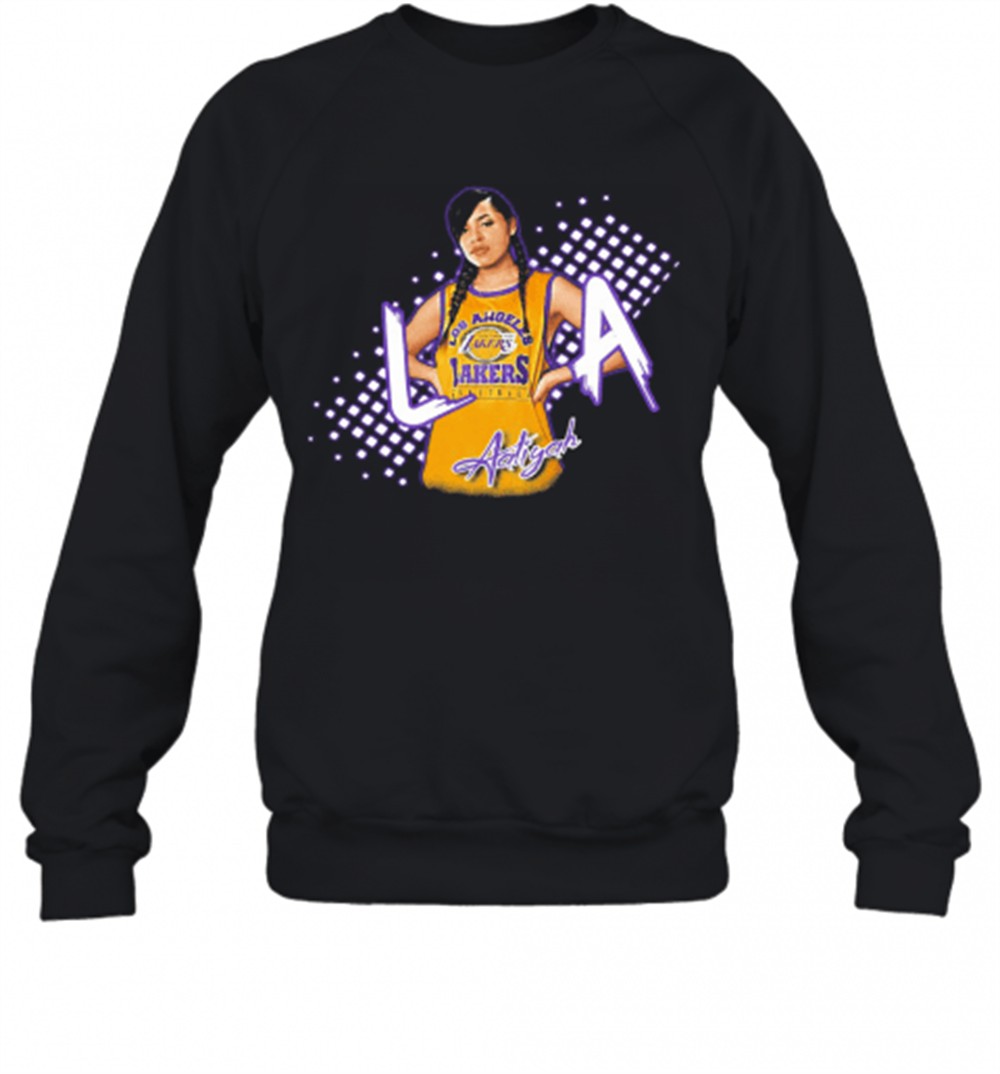 aaliyah-los-angeles-lakers-basketball-t-shirt-s6b374fj Aaliyah Los Angeles Lakers Basketball T-Shirt