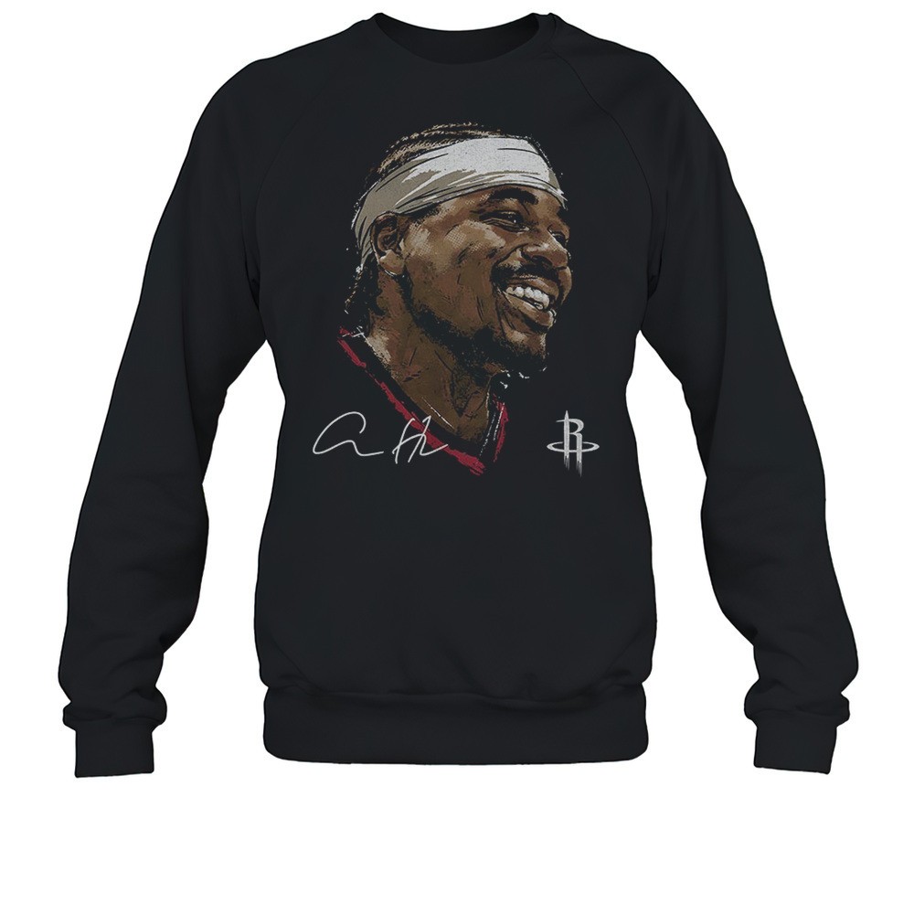 Aaron Holiday Houston Rockets MLB Basketball Player Portrait Signature Shirt