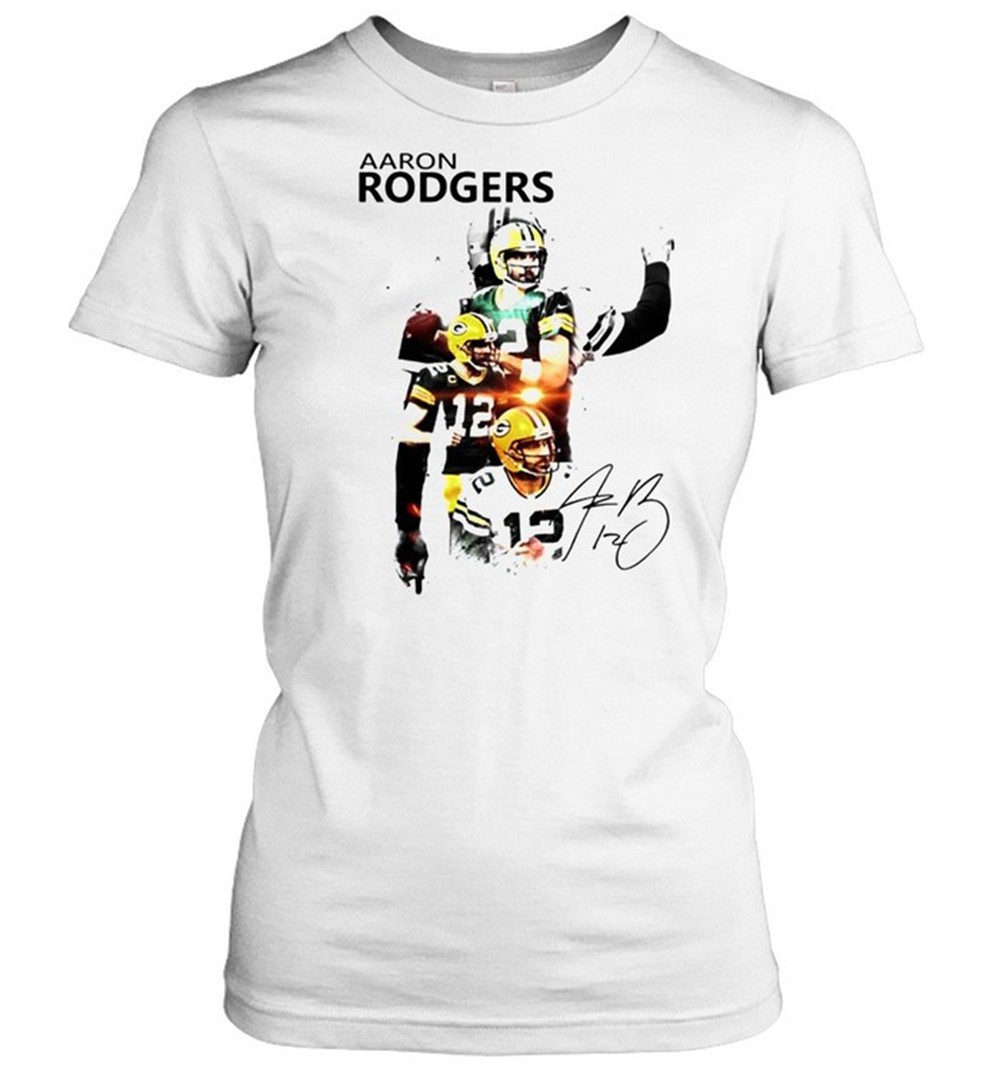 aaron-rodgers-green-bay-packers-signature-t-shirt-hxfxgndh Aaron Rodgers Green Bay Packers signature t-shirt